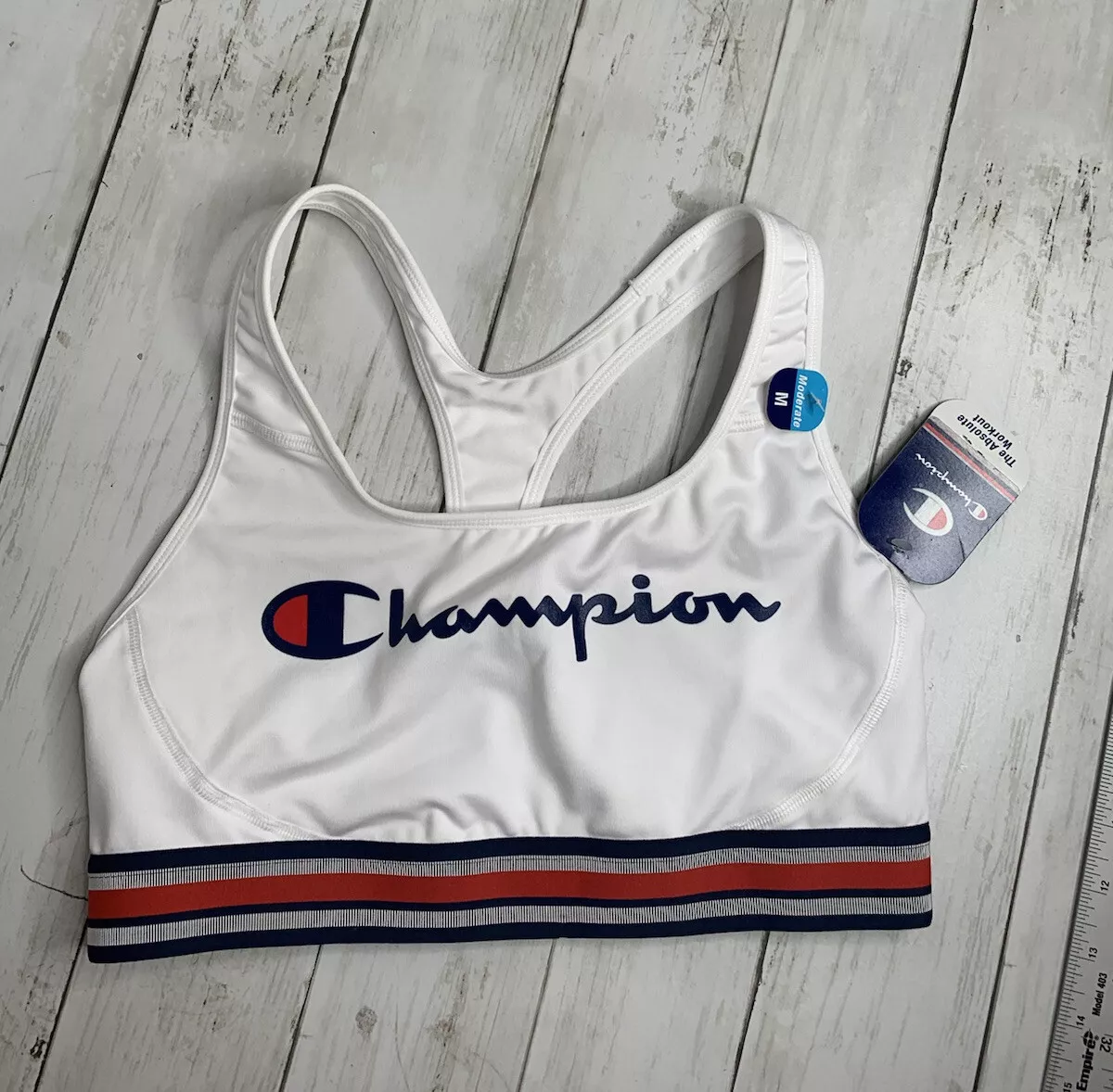 Fitness/Gym Small Business Gear - Ladies Champion White Sports Bra