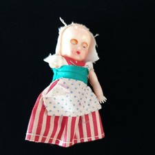 Rare Antique Vintage Plastic Celluloid Toy Kids Doll Dollhouse Moving Arms Legs