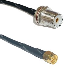 LMR240UF UHF Female Bulkhead to SMA MALE RF Cable FAST-SHIP LOT