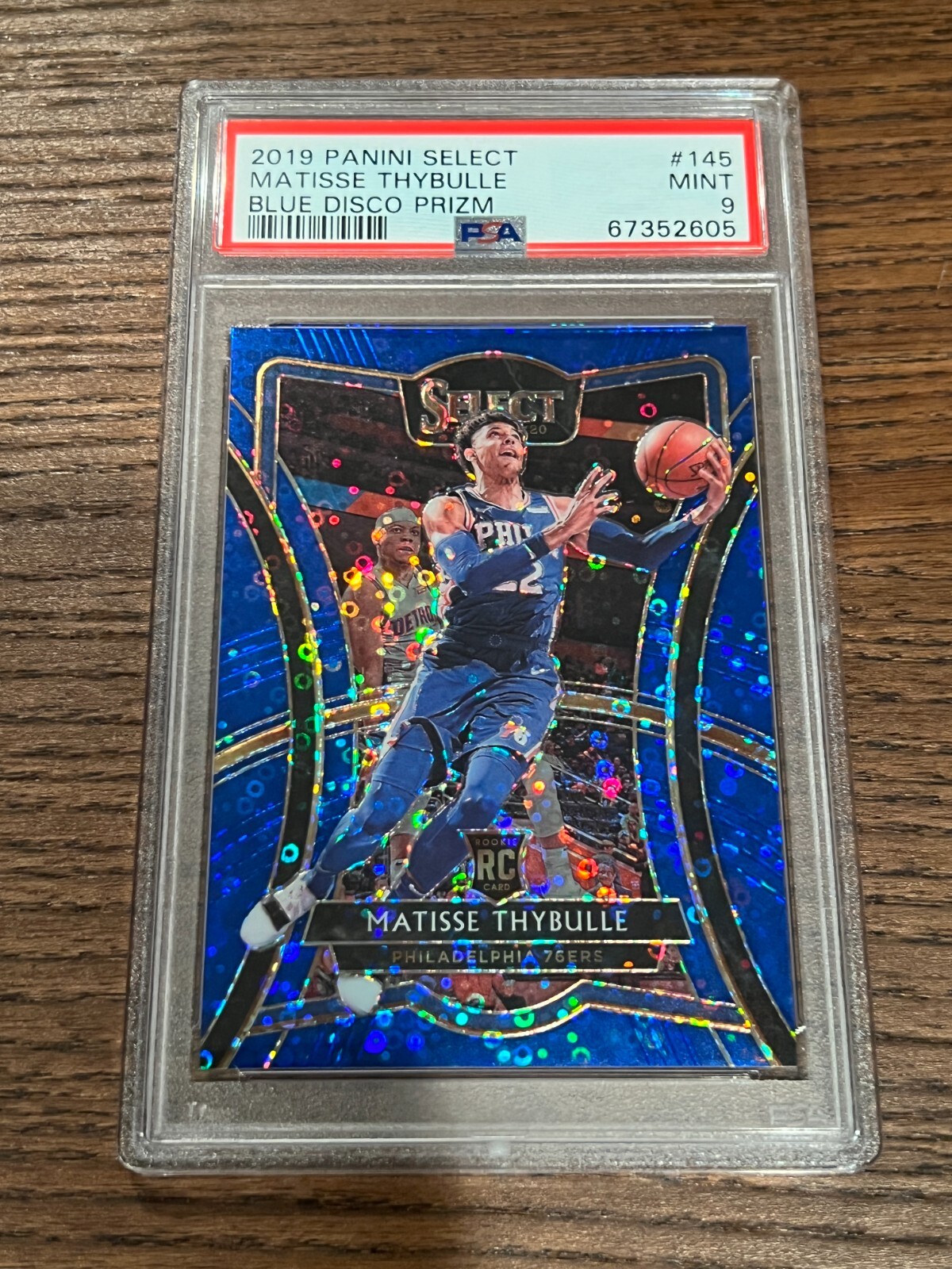PSA 9 2019-20 Panini Select Matisse Thybulle Blue Disco Prizm Rookie #145 /25!