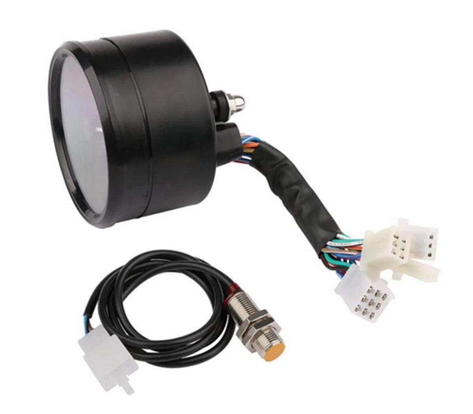 Velocímetro digital LCD para motocicleta engranaje tacómetro café corredor moto odómetro Foto 3 de 4