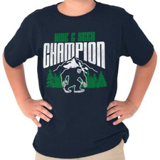 Funny Bigfoot Hide and Seek Champion Joke Youth Crewneck T Shirts Boy or Girl