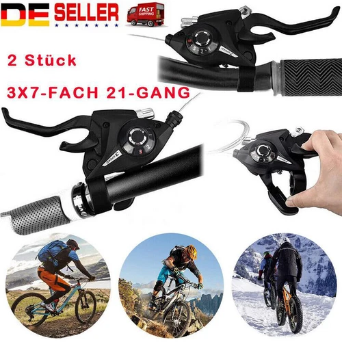 2er fahrrad schalthebel altus für shimano 3x7-fach 21-gang schaltung V-brake DE - Bild 8 von 9