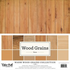 Echo Park Warm Wood Grains Collection Kit 12"x12" Paper Stickers Made in USA
