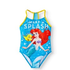 Disney Princess The Little Mermaid Ariel One Piece Swimsuit Girl Size 6X