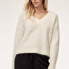Wilfred Marseille Cream Alpaca Blend Long Sleeve Sweater Size XS