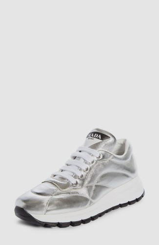 prada sneakers silver