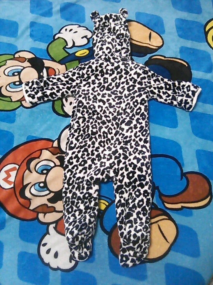 Bebé Leopardo de las Nieves Disfraz Infantil Bunting Envoltura Halloween Vestido Elegante 6 Meses Foto 3 de 3