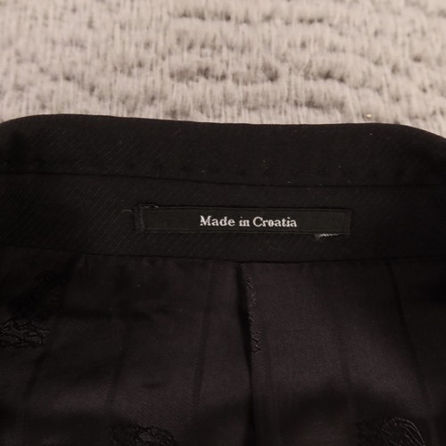 Versace Jacket XL Black Worsted Wool Serge Twill Blazer Sport Coat Nordstrom 46R - Picture 3 of 16
