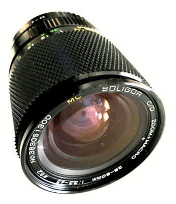 Soligor 28-80mm f/3.3-4.5 C/D Macro Multicoated Zoom Lens for a Mamiya ZE Camera
