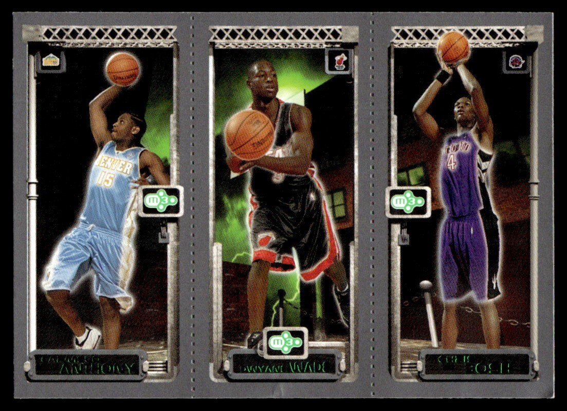2003-04 Topps Rookie Matrix Carmelo Anthony/Dwyane Wade/Chris Bosh Rookie Denver