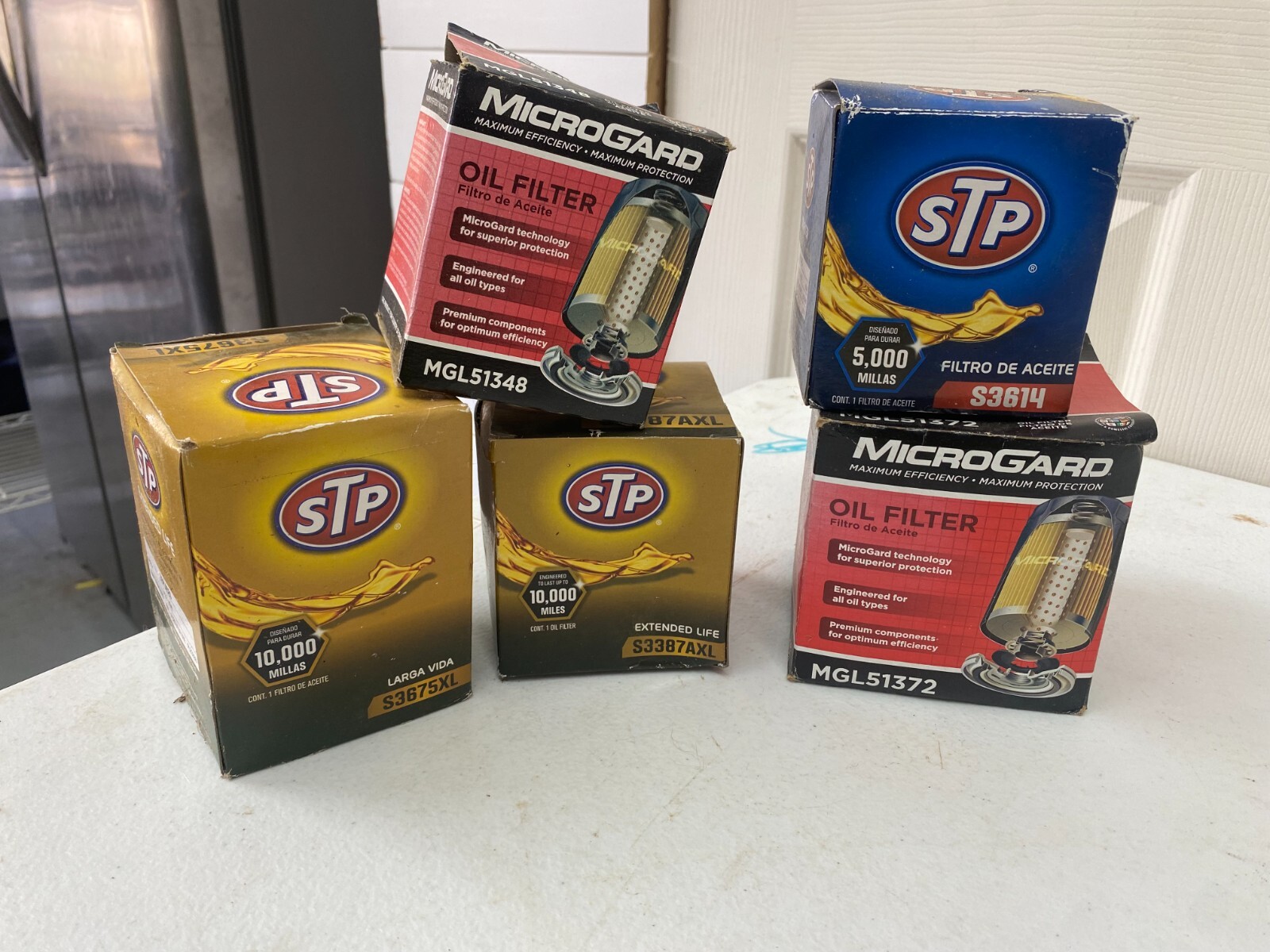 5 Oil Filter Lot Microgard MGL51348 MGL51372 STP S3675XL STPS3387AXL STP S3614