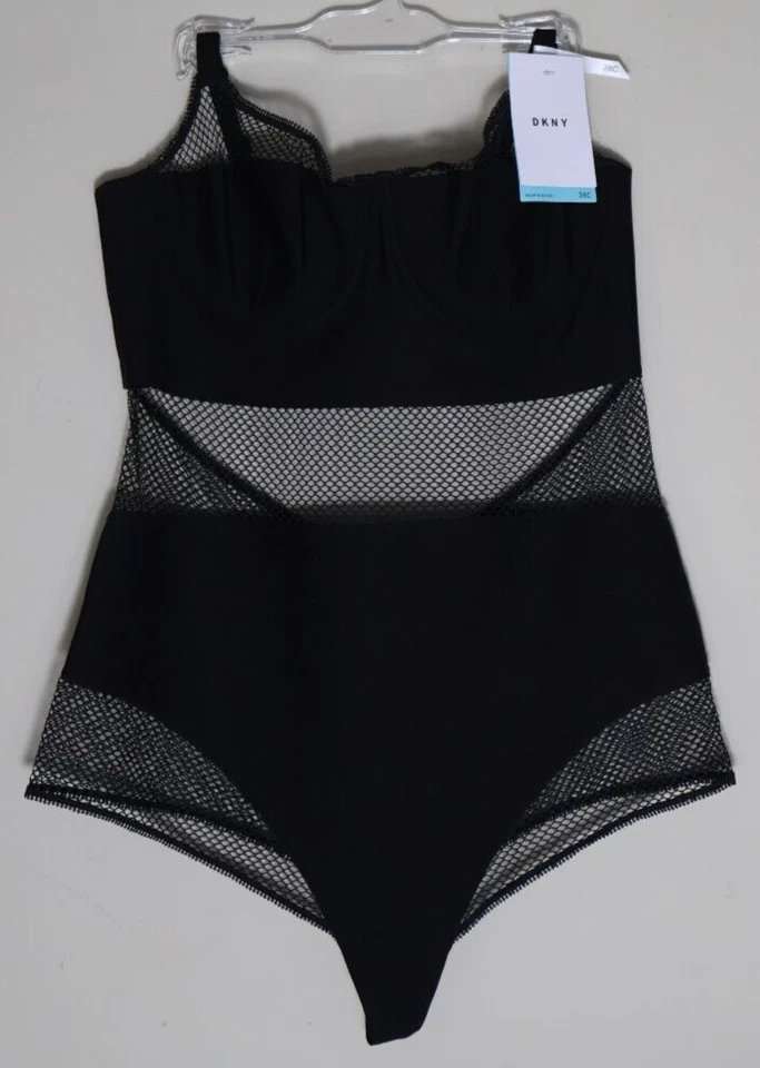 DKNY Women's Size 38C Sheer Soft Tech Mesh Bodysuit Style DK7016 NWT - Image 2 of 4