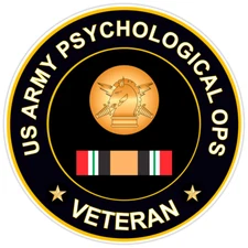 US Army Psychological Ops Veteran Bumper Sticker Military Vinyl Soldier Decal 5"