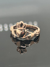 14k Solid Gold Irish Celtic Claddagh Ring, Symbol of Love, Loyalty  Friendship