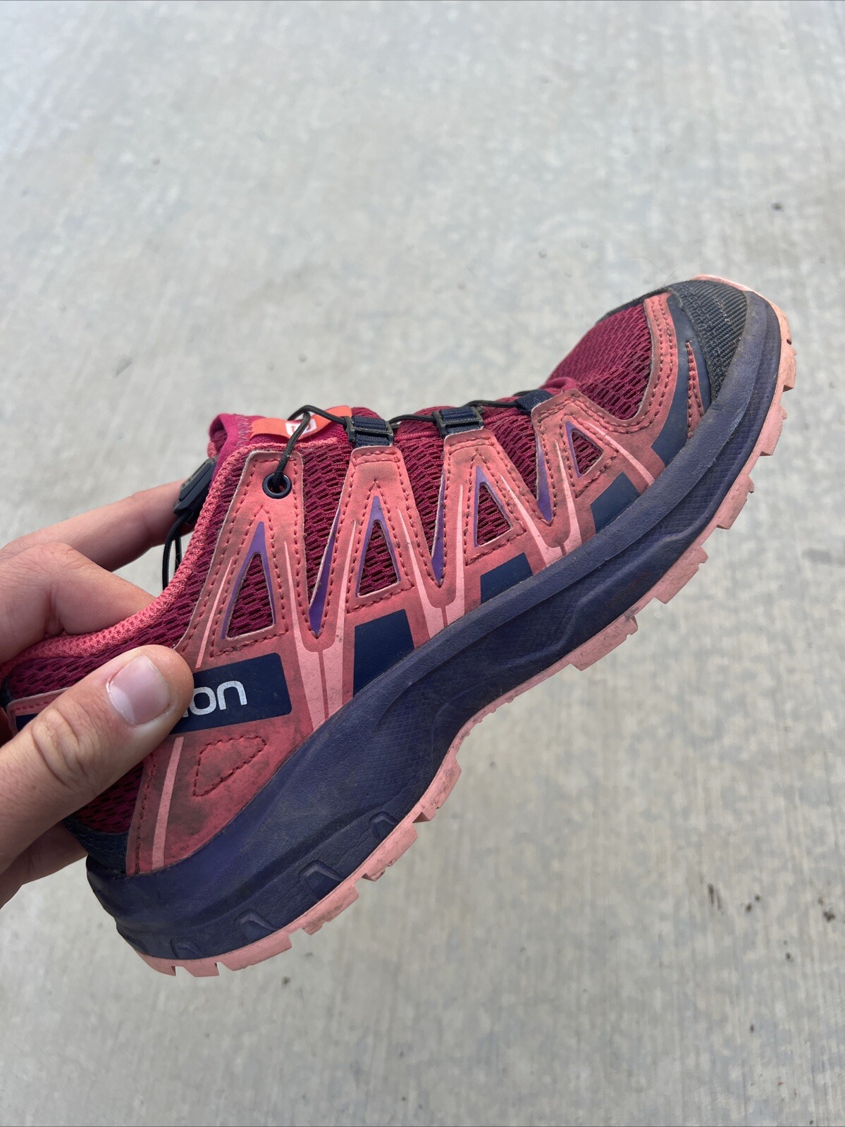 Scarpe da trail running Salomon XA Pro 3D Junior bambina taglia 4 rosso corallo