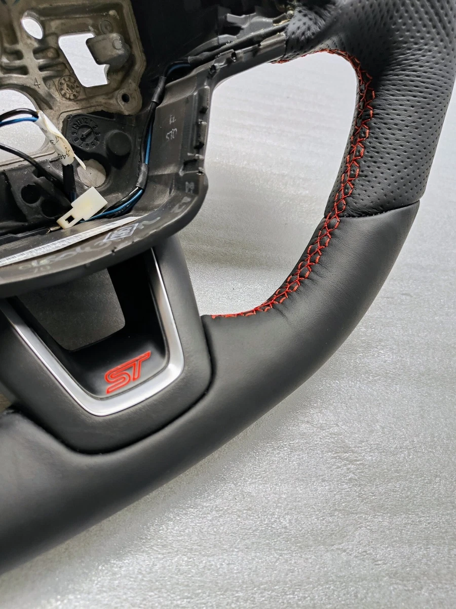 2016 FORD FOCUS ST STEERING WHEEL HEATED FLAT BLACK RED 2011