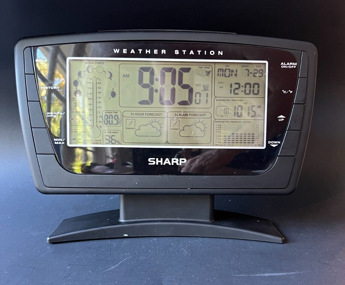 Sharp Weather Station Model SPC502 Moonphase Barometric Pressure (No