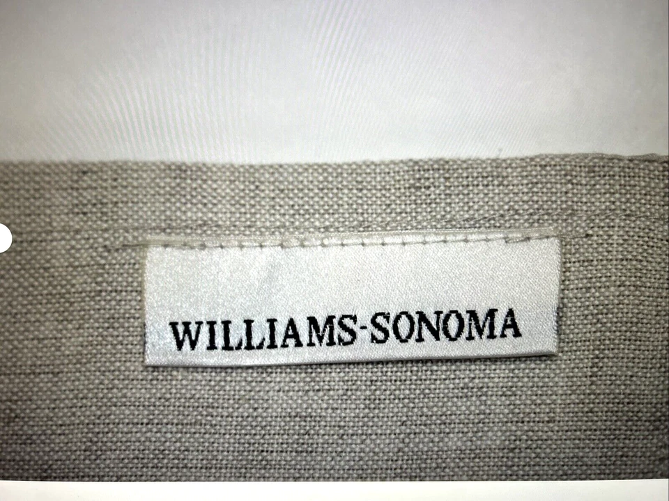 NEW WILLIAMS SONOMA Napkins Flax Linen Blend Silk Trim 20" Square Set 4 $88 - Image 2 of 4