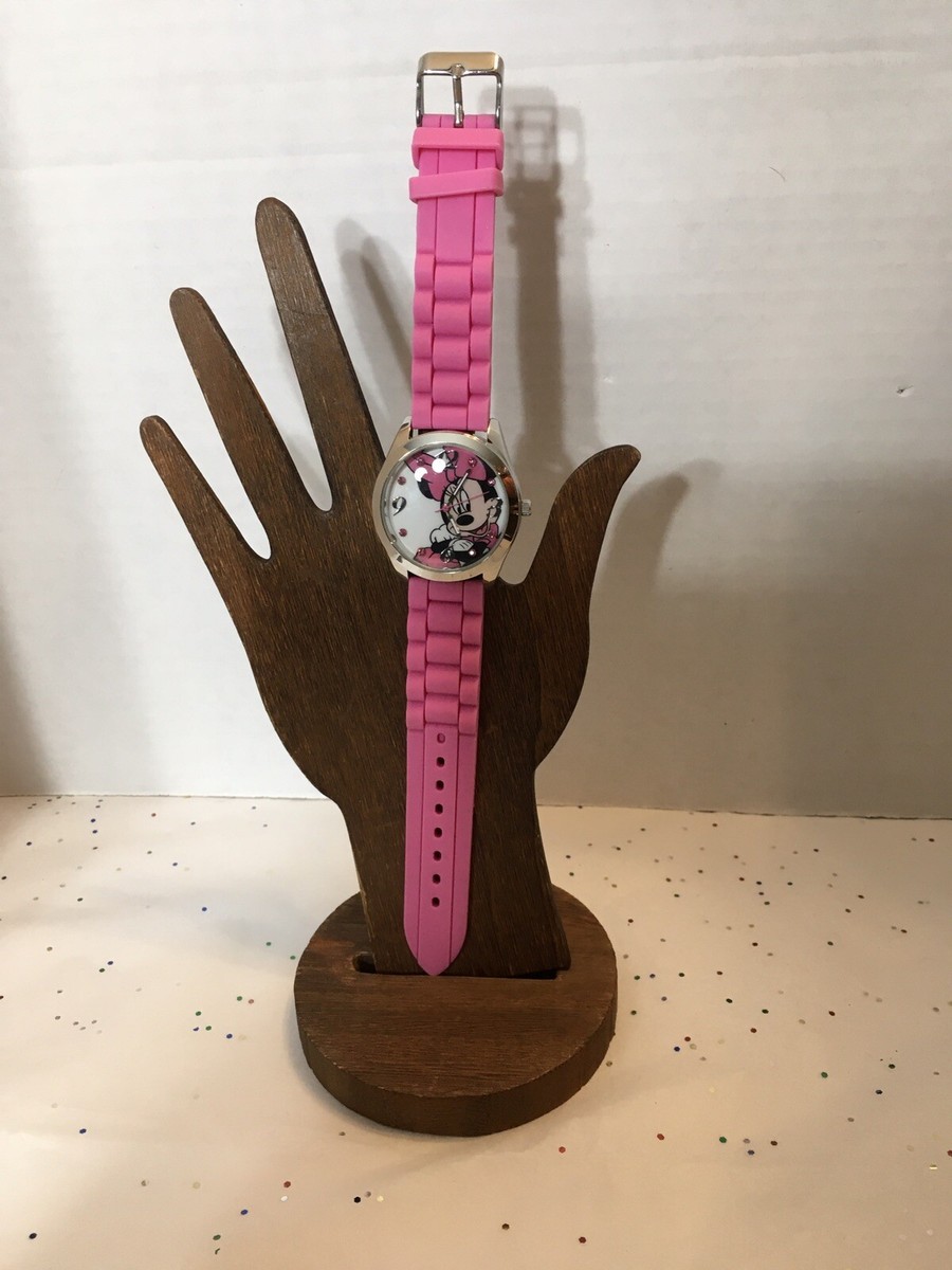 Disney Minnie Mouse Watch Big Case With Pink Strap 