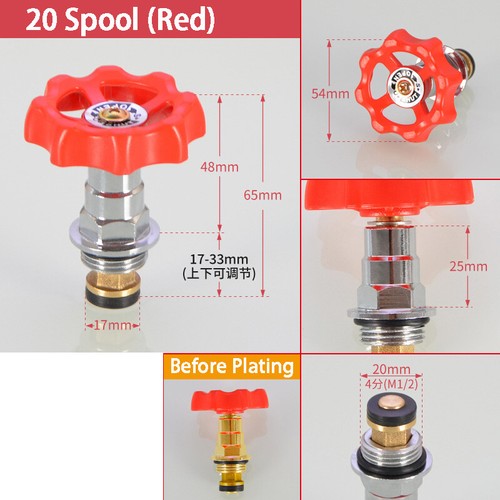 Brass Wheel Gate Valve Head Replacement For Water Heating Plumbing 1/2" - 1" Bsp - Picture 12 of 17