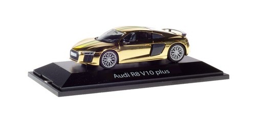 Herpa HE071512 1/43 Audi R8 V10 Plus Modelo De Coche Dorado Brillante - Imagen 5 de 6