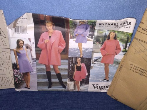 Vestido de diseñador Misses Michael Kors abrigo falda chaqueta talla 6 8 10 Vogue 1531 fácil - Imagen 2 de 8
