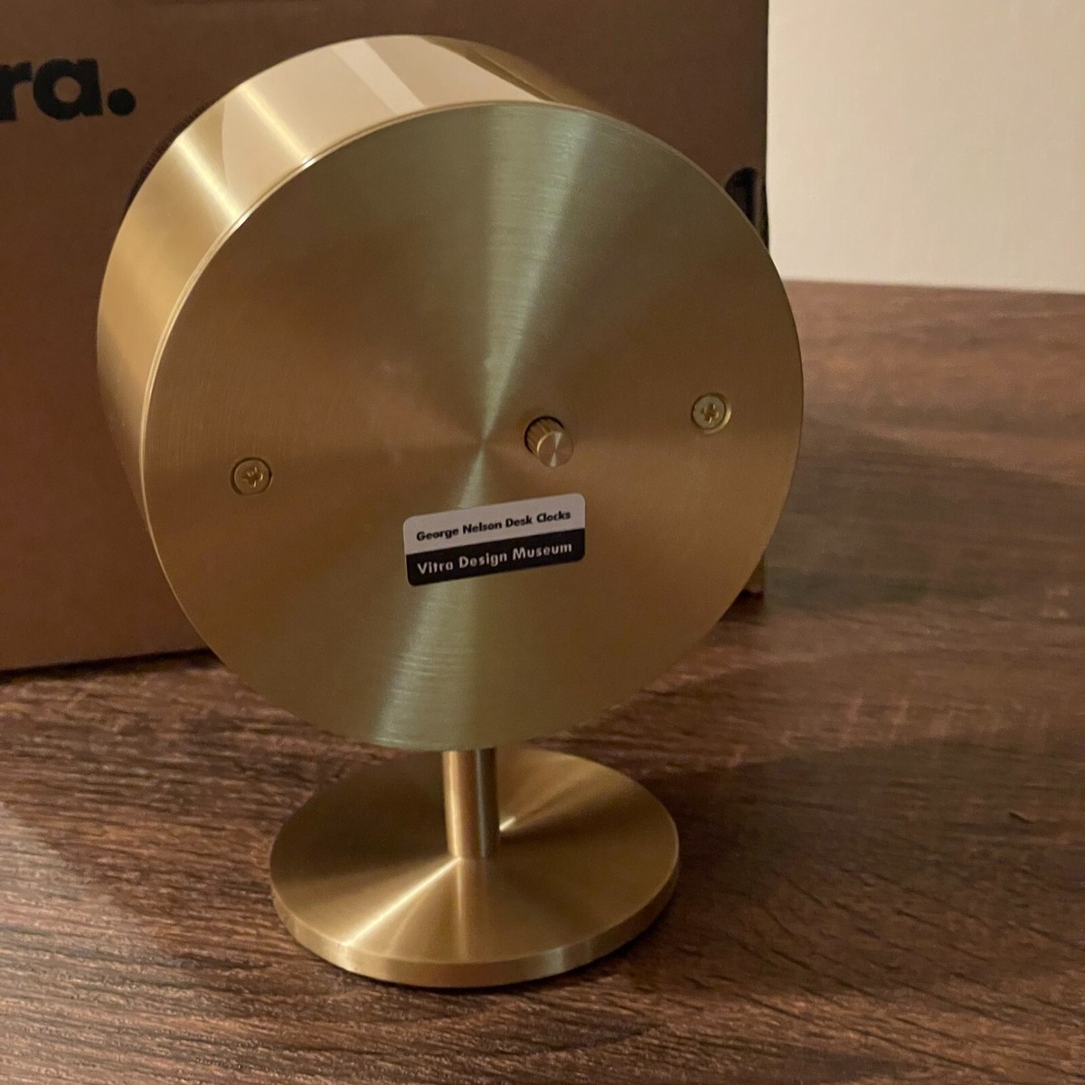 IN STOCK! George Nelson Vitra Night Clock Brass H150mm desk clock