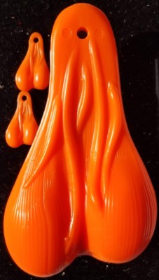 Orange Combo of one 8'' Truck Nuts and two 2'' Truck Nutz