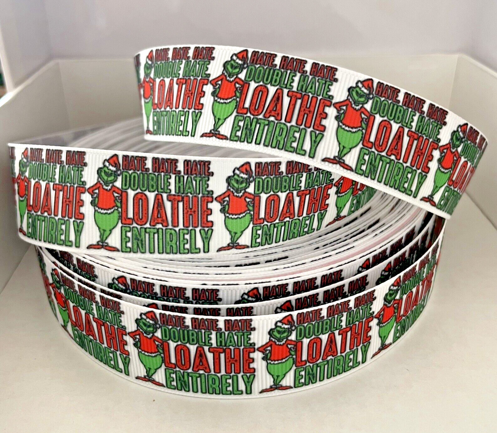 Cinta Grosgrain Del Grinch De Navidad Dr. Seuss Para Manualidades De Pasteles