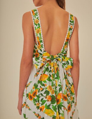 knee length dresses for ladies Pink Papaya Salad Maxi Dress – FARM Rio main image 1