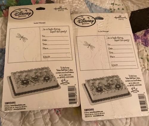 TINKERBELL & THE DISNEY FAIRIES INVITACIONES (8) ~Lote de 2 fiestas de cumpleaños - Imagen 2 de 5