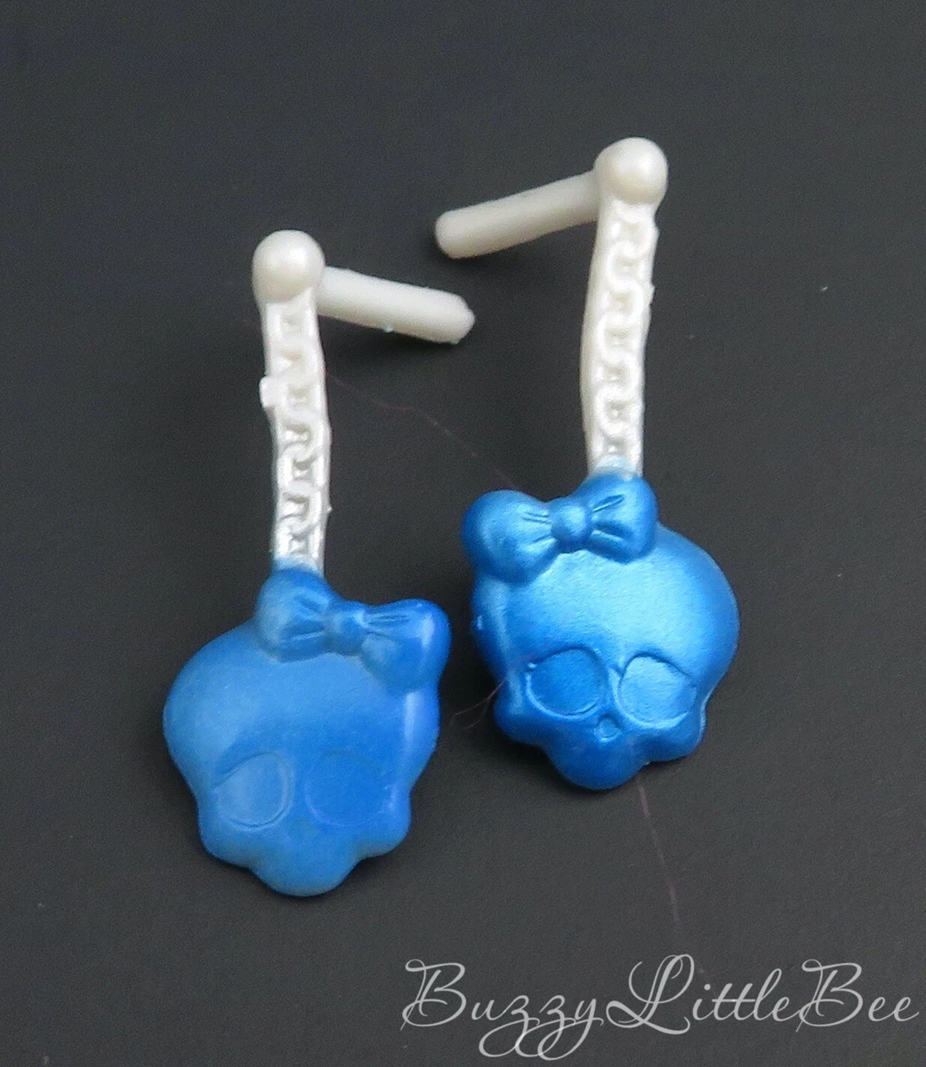 Monster High Doll Frankie Stein 1st Wave Original Blue Skull Earrings