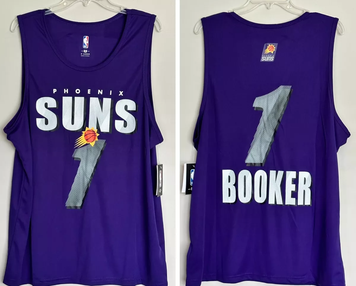 Nike Men's Phoenix Suns Devin Booker #1 White T-Shirt