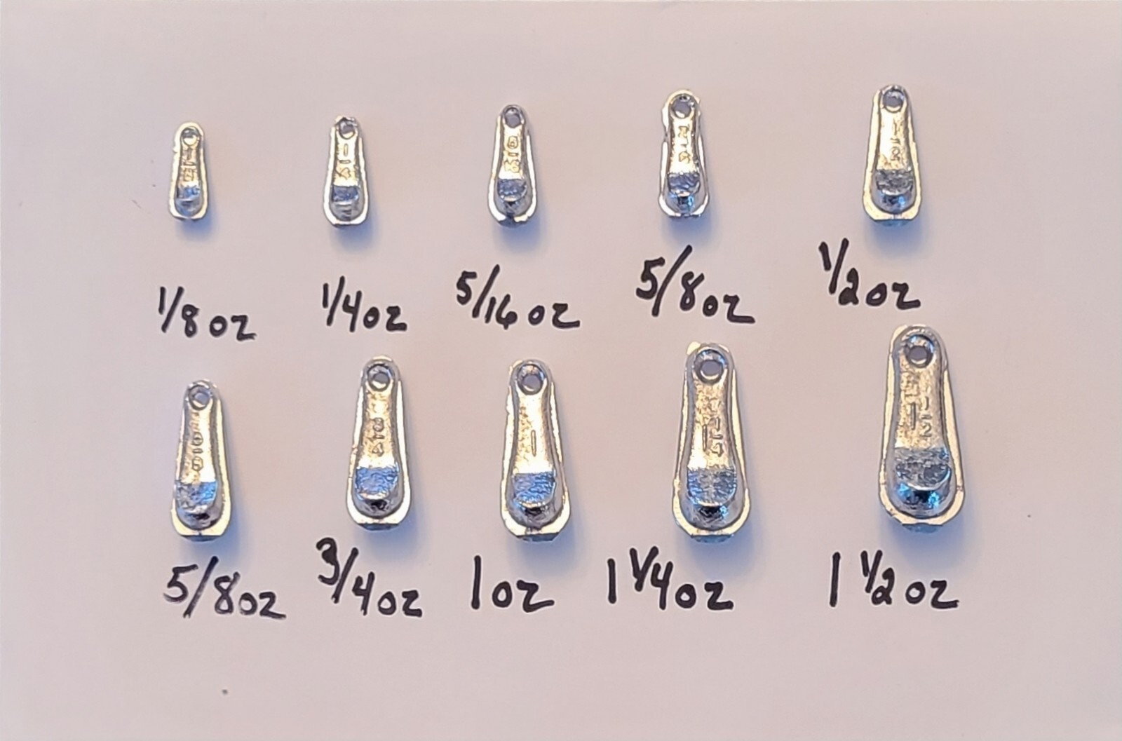 100-Piece Lindy Sinker Assortment - Walking Fishing Weights, Assorted Sizes, USA Made, Free Shipping