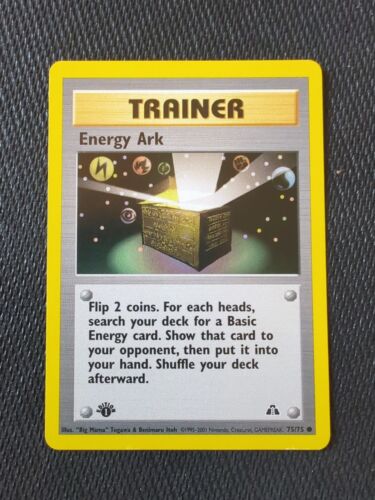 Pokémon TCG Energy ARK Neo Discovery 75/75 Regular 1st Edition Common - Afbeelding 1 van 2