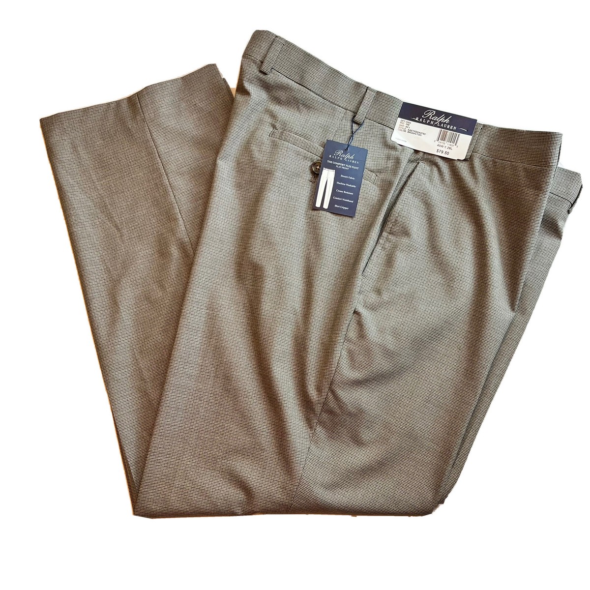 lauren ralph lauren men's classic-fit solid flat-front dress pants Lauren Ralph Lauren Men's,Classic-Fit Solid Flat-Front Dress Pants ,Navy,30X27.5