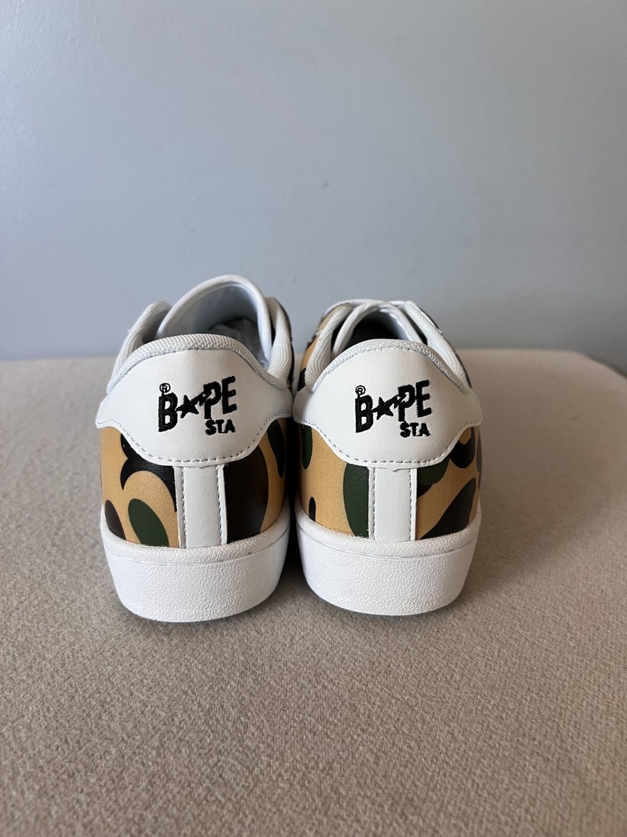 Bape Skull Sta Sneakers - Size 10 - Yellow Camo - NEW - A Bathing