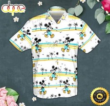 Disney Mickey Mouse Walking On Beach 3D HAWAII SHIRT Mother Day Gift Best Price