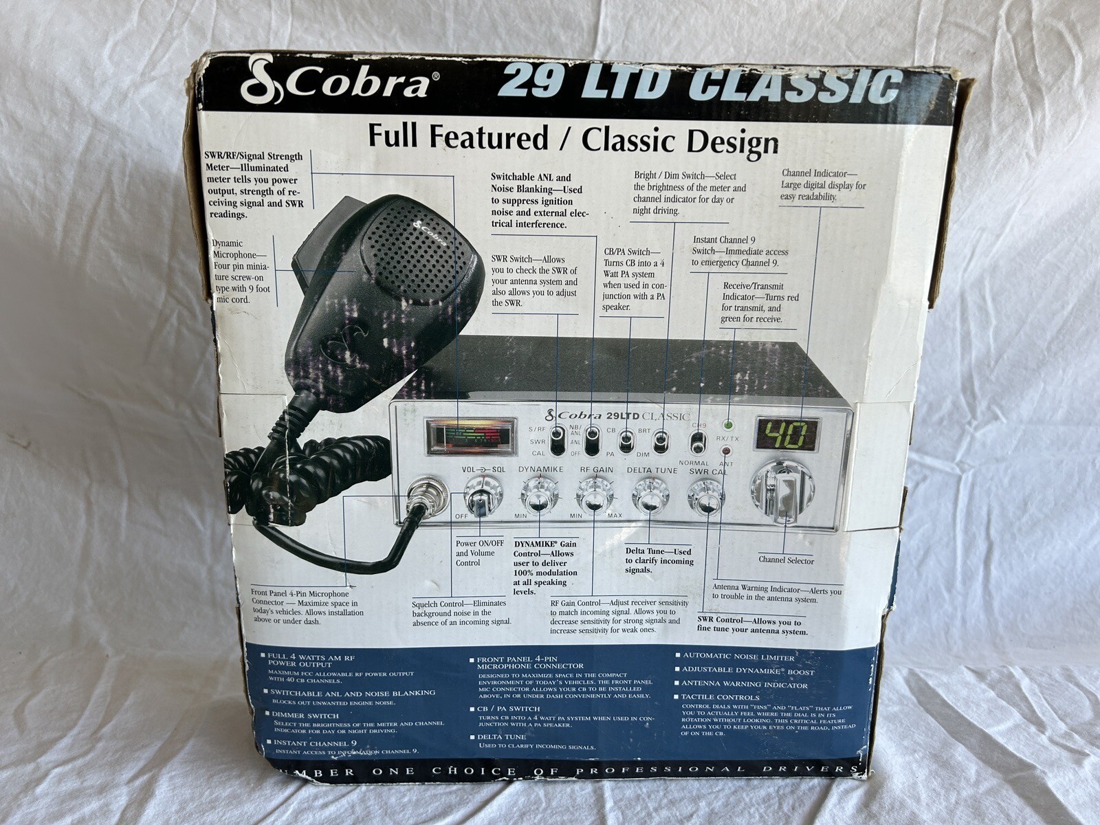 COBRA 29LTD CHROME CLASSIC CB RADIO 40CHANNEL w/ROADKING RK56