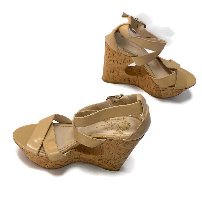 BCBGeneration Beige Strap Cork Platform Sandals S… - image 6