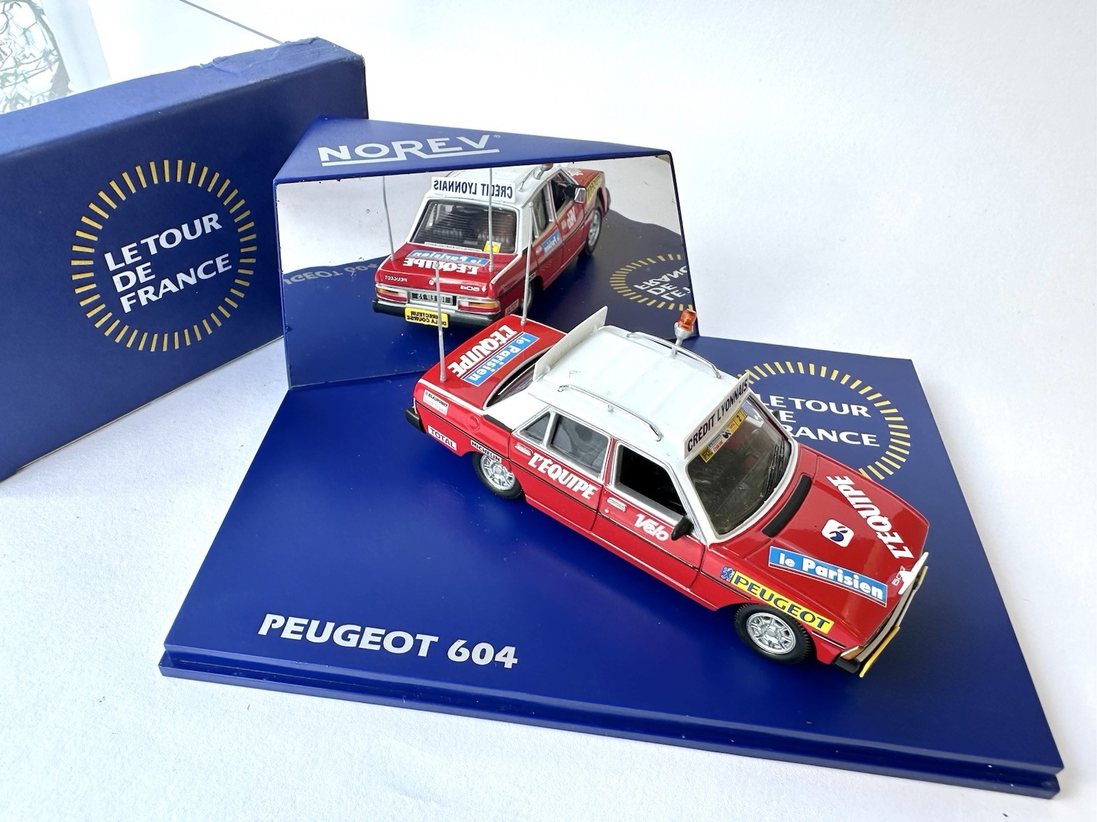 Norev Peugeot 604 Directeur de Course 1986 Tour de France miniature 1/43
