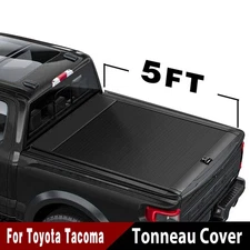 5FT Retractable Truck bed Cover Hard Tonneau Cover For 2024 2025 Toyota Tacoma