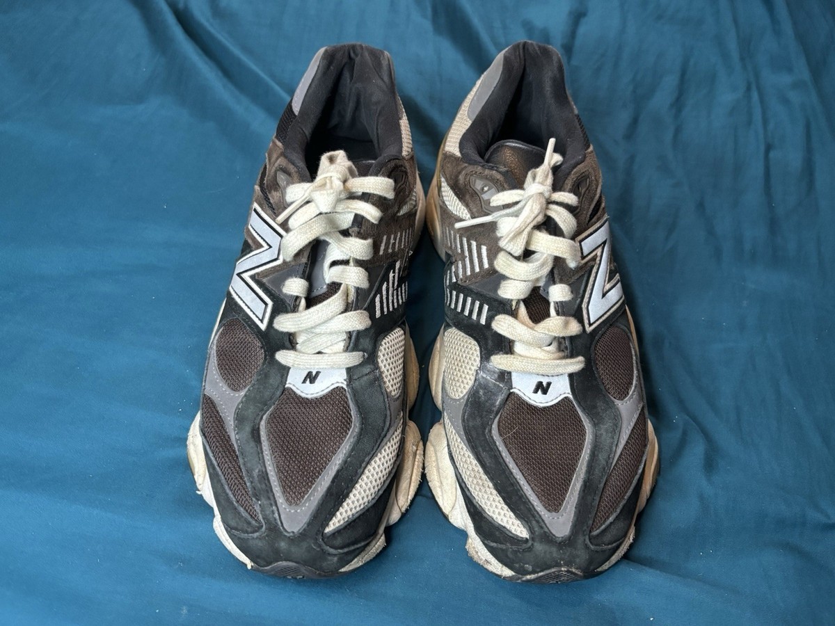 New Balance 9060 Shoes Mens 11 Brown Black Suede Lace Up Dad