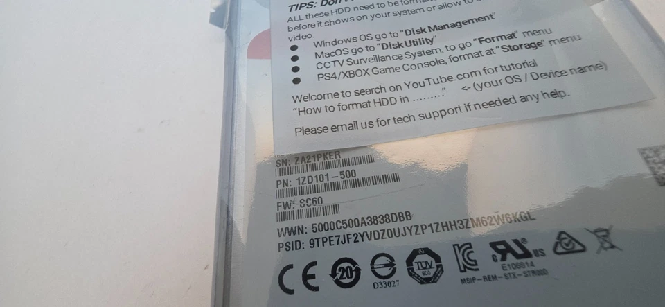 Seagate IronWolf ST10000VN0004  7200RPM 3.5" 10TB SATA NAS HDD 1ZD101-500 - Image 3 of 4