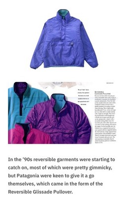 90s Vintage Patagonia Glissade Barney Purple GREEN Reversible
