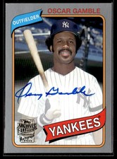 2015 Topps Archives #FFA-OG Oscar Gamble Fan Favorites Autograph Silver #/199