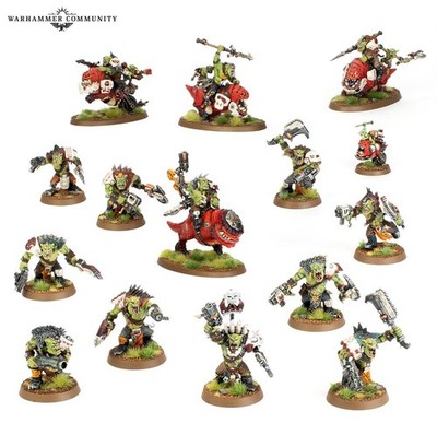 Warhammer 40k Orks 10x Beast Snagga Boyz + 5x Squighog Boyz Kill Team