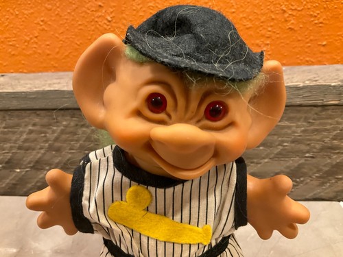 6" VINTAGE 1960er UNEEDA WISHNIK TRÄGT BASEBALL TRIKOT SPIELER TROLL SPIELZEUG - Bild 7 von 13