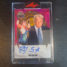 2026 Leaf Presidents Day Pink ROB VAN DAM RVD Auto Autograph w/ Trump #'d 1/1